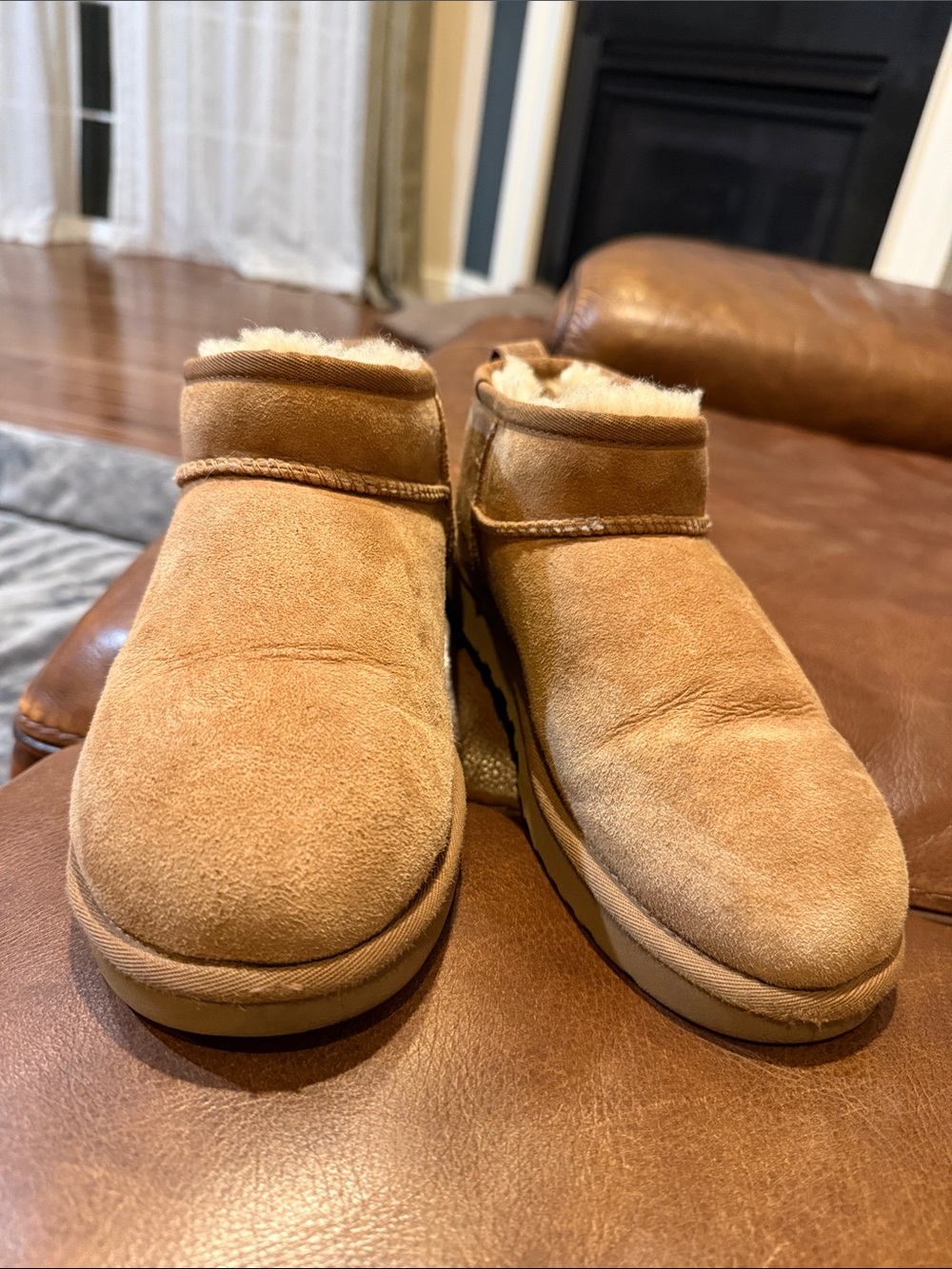 UGG Chestnut Suede Classic Mini Booties